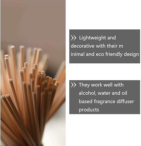 Miniatura 3 de Paquete de 100 difusores de junco, varillas difusoras de aromaterapia de 7 pulgadas, varillas difusoras de varillas de madera de ratán natural para