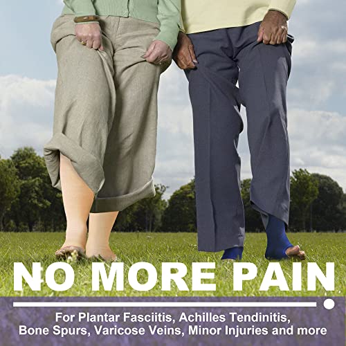 NEWZILL Copper Compression Socks for Women & Men Circulation 20-30mmHg, Graduated Open Toe, Cotton Compression Socks for Nurses4