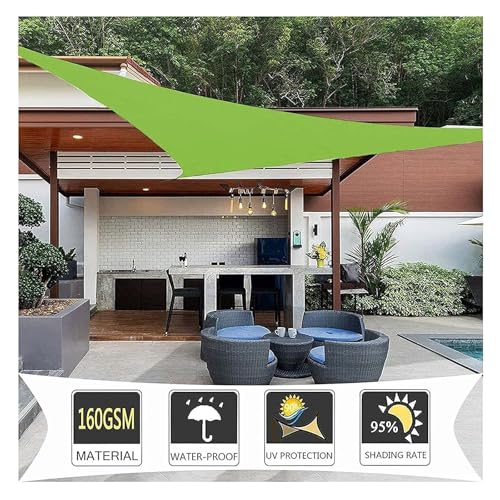 Toldo de sol triangular para evitar calor y lluvia en terrazas con kit de tensores 5