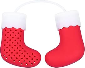 chá meias Natal, coadores chá para fazer chá, difusor filtro chá silicone, temperos fofo, para xícaras, canecas, xícaras café, copos vidro
