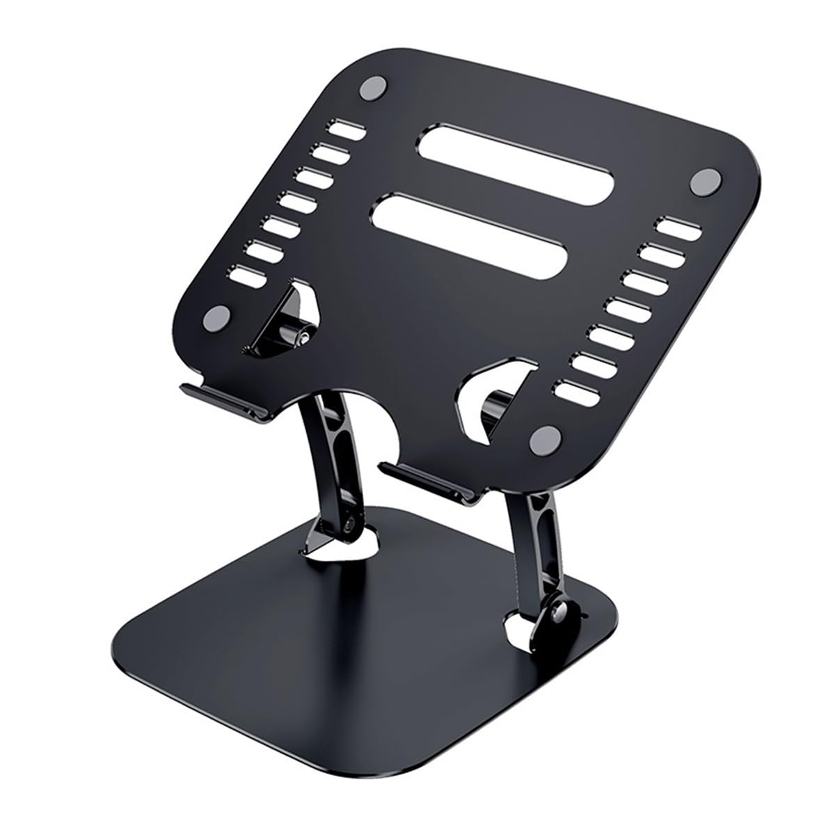 LEIYTFE Soporte Plegable para Portátil, Soporte De Ordenador Portátil De Oficina con Ventilación Térmica,Soporte Ergonómico De Portátil Multiángulo para Escritorio,Soporte Sit To Stand (Color : Nero)