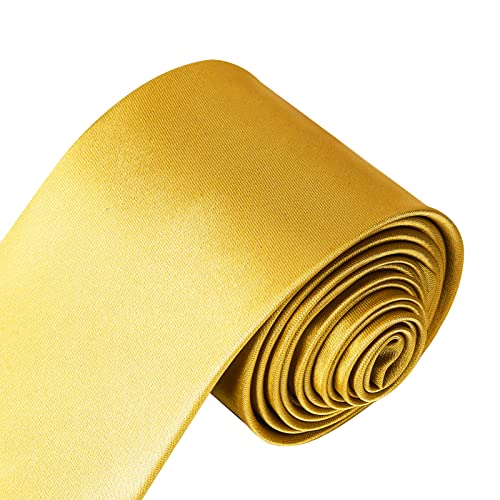 Image of Solid Satin Tie Pure Color Necktie Mens Ties + Gift Box