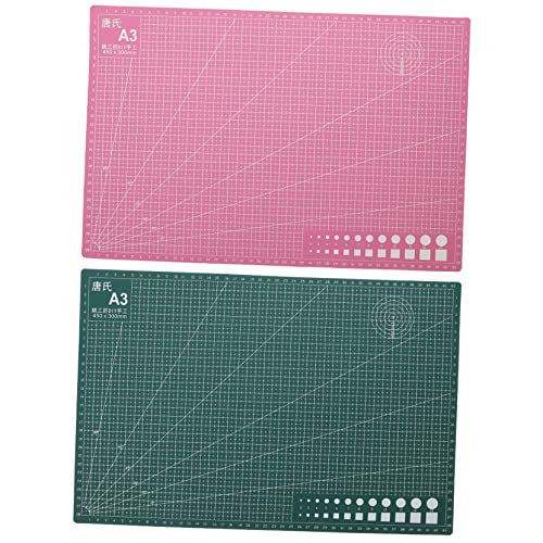 DIYEAH 2 Uds A3 Almohadilla De Corte Tapete De Corte Tablas De Cortar Para Cocina Tablas De Cortar Para Cocina Cortador De Tela Doble Decorativo Tabla De Cortar Esteras Flexibles