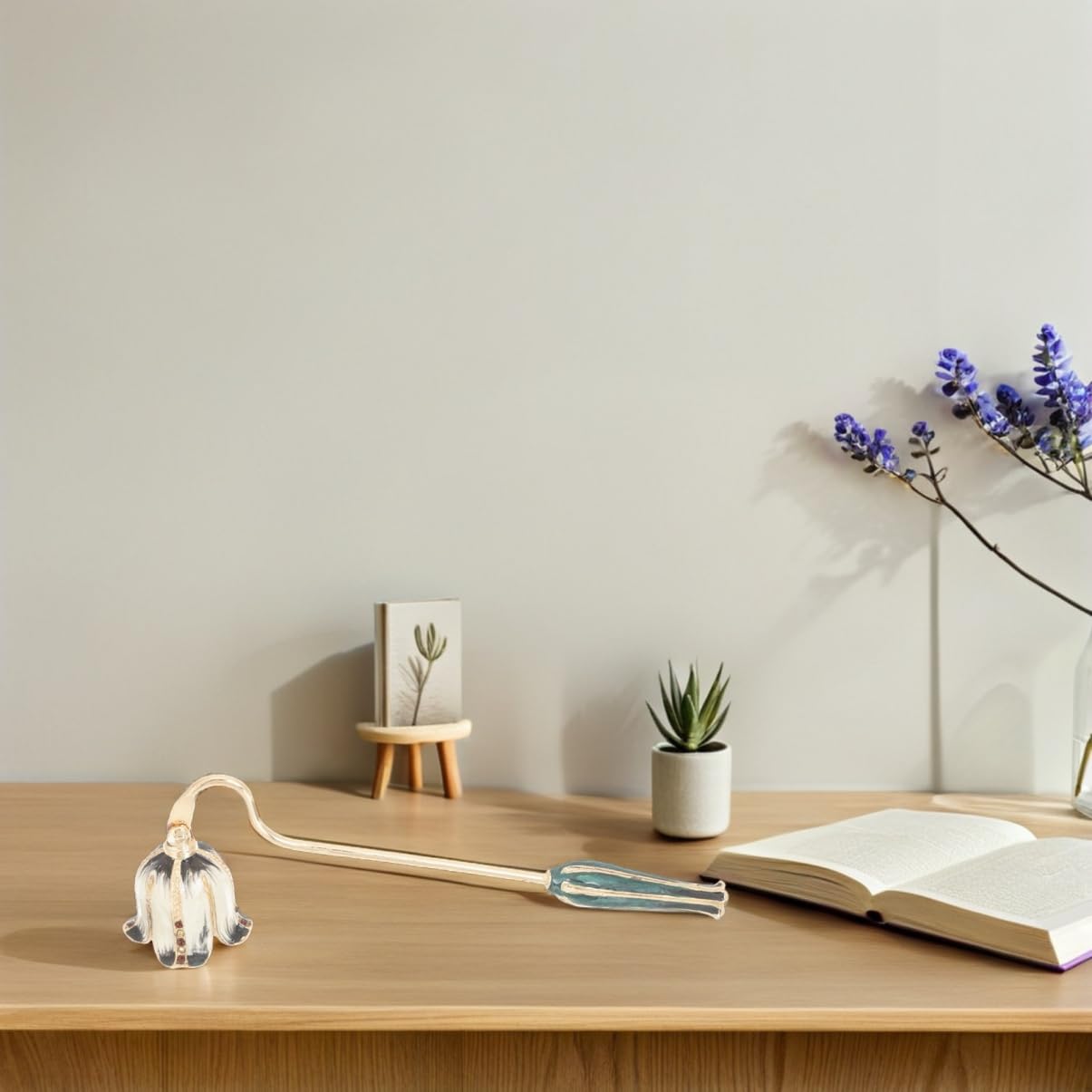 HOODANCOS Candle Snuffer Tool with Long Handle Elegant Candle Extinguisher for Scented and Aromatherapy Candles Decorative Candle Accessory for Home Present for Christmas