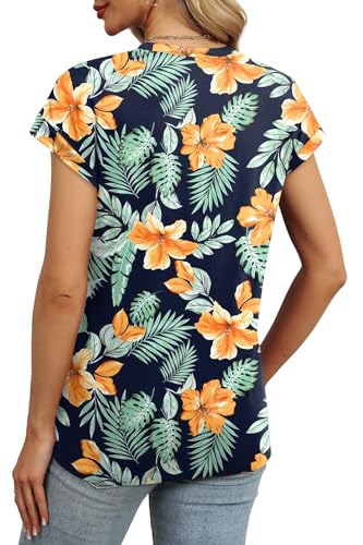 Image of Alaroo Womens Summer Tops Short Sleeve Shirts Crew Neck Cute Trendy Tunic Blouses (S-3XL)