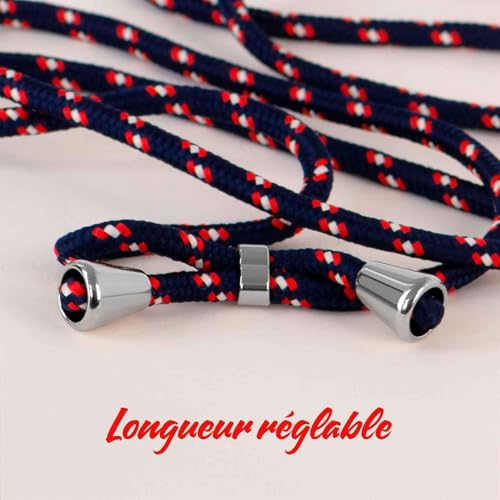 Coque Samsung A72 5G OneFlow antichoc intégrale 360 bleu blanc rouge