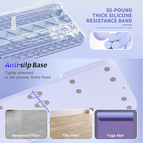 Pilates Board-Pilates Reformer Set,Multi-Purpose Portable Pilates Reformer Machine Home Pilates Kit for Home Workout,Fitness, Exercise,Abs,Core Equipment