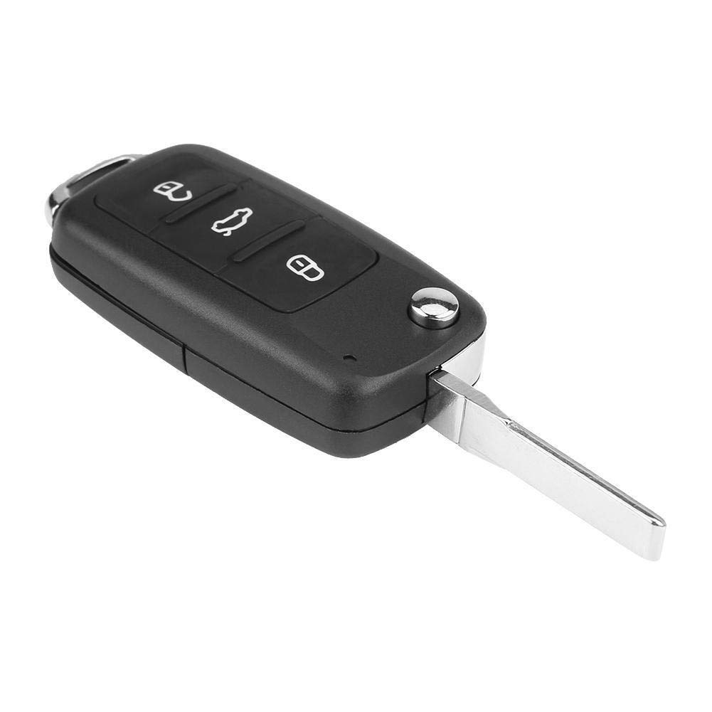 KSTE Samochodowy pilot zdalnego sterowania, 5K0837202AD 3-przyciskowy pilot zdalnego sterowania do samochodu 434 MHz ID48 nadajnik chipowy kompatybilny z Beetle Caddy