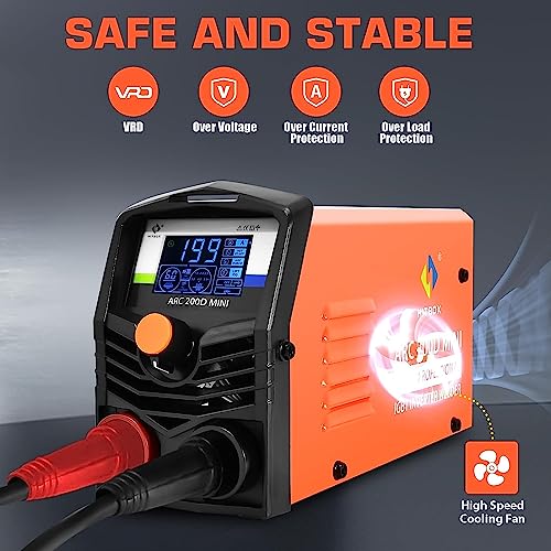 HITBOX 240V Mini ARC Welder, Compact Stick Welding Machine with IGBT Inverter, Digital LED Display, Hot Start & ARC Force for Home DIY 6 HITBOX 240V Mini ARC Welder, Compact Stick Welding Machine with IGBT Inverter, Digital LED Display, Hot Start & ARC Force for Home DIY - Image 6