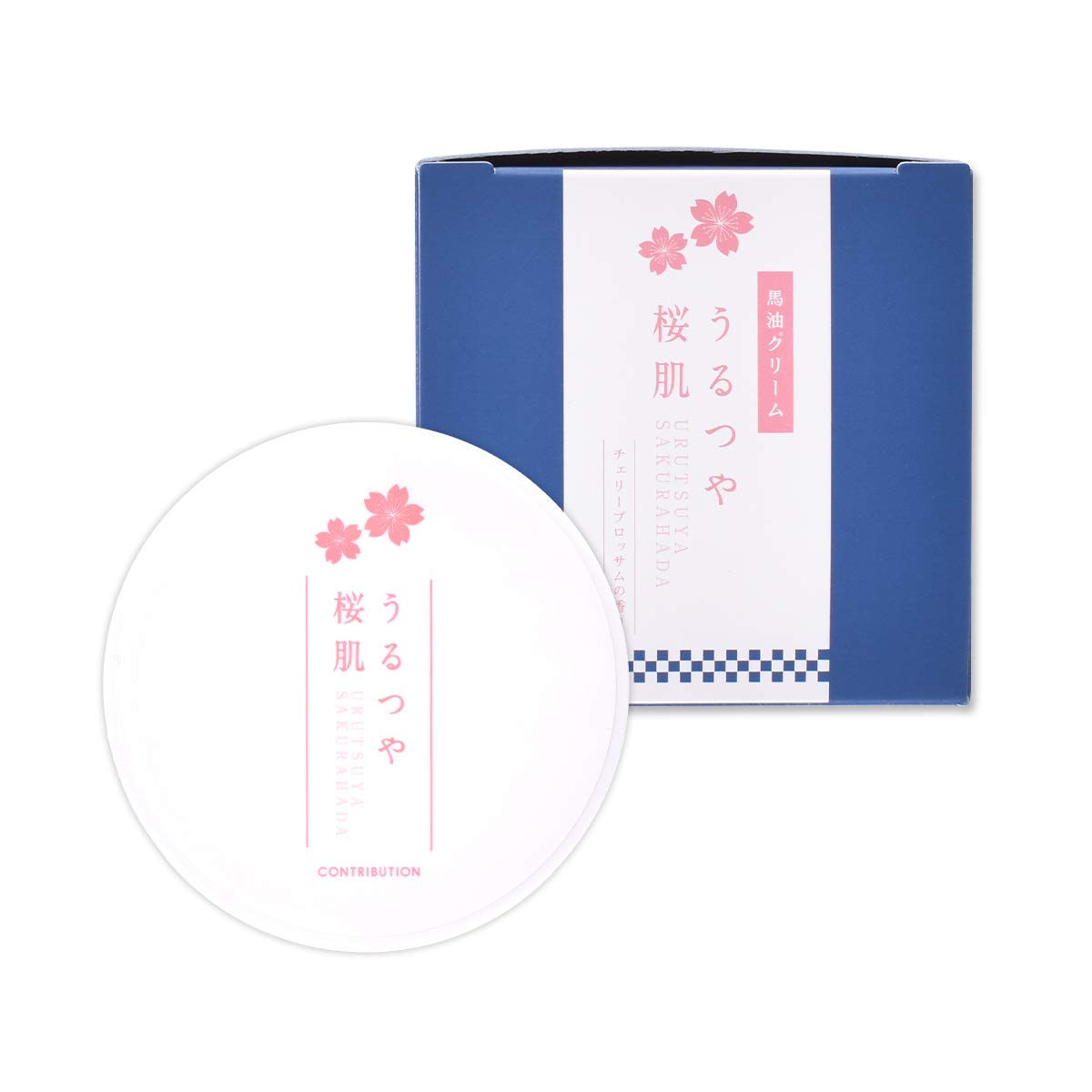 Amazon | contribution 馬油クリームうるつや桜肌 自然派油脂 ミツロウ