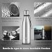 Newdora Botella de Agua Acero Inoxidable 500ml, Aislamiento de Vacío de Doble...
