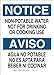 Brady 90674 Self Sticking Polyester Bilingual Sign, 14" X 10", Legend "Non-Potable Water Not For Drinking Or Cooking Use/Agua No Potable No Apta Para Beber Ni Cocinar"