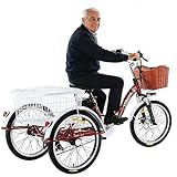 Elektro Dreirad Fahrrad 20 Zoll | Alltag & Einkauf leicht gemacht für Erwachsene und Senioren...