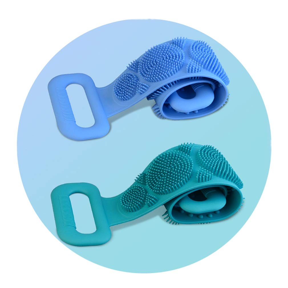 Towels Bath Brush Silicone Back Rubbing Bath For Men And Women Strong Rub Mud Mud Gray Artifact Longto Dead Skin Bathing Bathing Brush ZHAOFENGE (Color : Sea sky blue+mint green)
