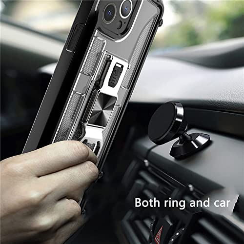 Coque iPhone 13 Pro antichoc militaire avec anneau premium en vert - 4