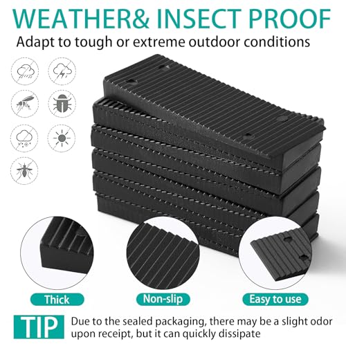 Image of 24pcs 3.15in Black Plastic Leveling Shims, Furniture Toilet Table Stabilizers Wedges for Uneven Surfaces