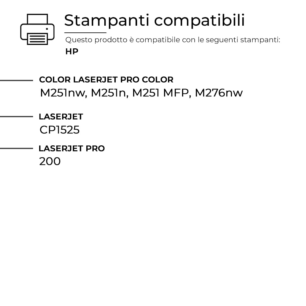 Alphaink 4 Toner Rigenerati Compatibile conHP 125A CB540A CB541A CB542A CB543A per HP Color LaserJet CM1312 CM1312MFP CM1312NFI CM1312NF CP1210 CP1215 CP1217 1515 1515N (1Nero 1Magenta 1Ciano 1Giallo)