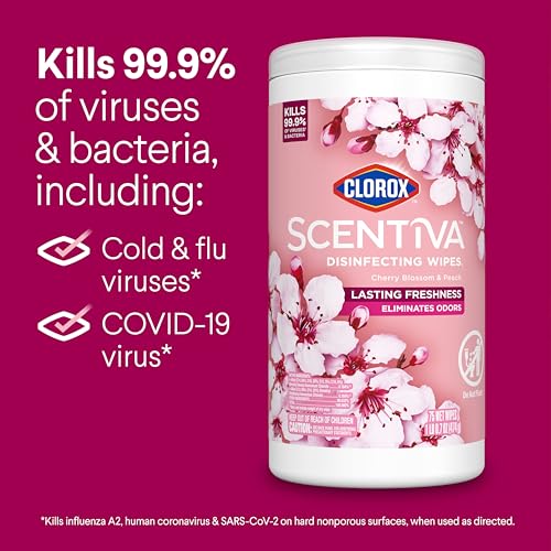 Image of Clorox Disinfecting Wipes Variety Bundle, 2 Crisp Lemon & 2 Cherry Blossom, 300 Total Wipes