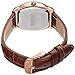 August Steiner Certified Gold Ingot Bar Women’s Watch – Genuine Leather Alligator Embossed Brown Strap, Tonneau Shaped Rose Gold Case - AS8225RGBR