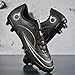 Unitysow Men’s Soccer Cleats Firm Ground Soccer Shoe Professional Training Football Shoes Outdoor Indoor Athletic Sneaker,Black,7.5 US