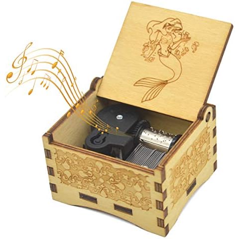 Sooharic Mermaid Music Box, Wind-up Mechanism, Cute Collection, Antique Carved Musicial Box Crafts (Wind-up) Cover