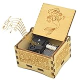 Sooharic Mermaid Music Box, Wind-up Mechanism, Cute Collection, Antique Carved Musicial Box Crafts (Wind-up)