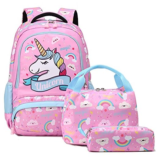 A AM SeaBlue Mochilas Niñas Escolares Primaria Mochila Infantiles Unicornio Bolsas Escolares Para Niña Mochilas Chicas para Escuela Viaje
