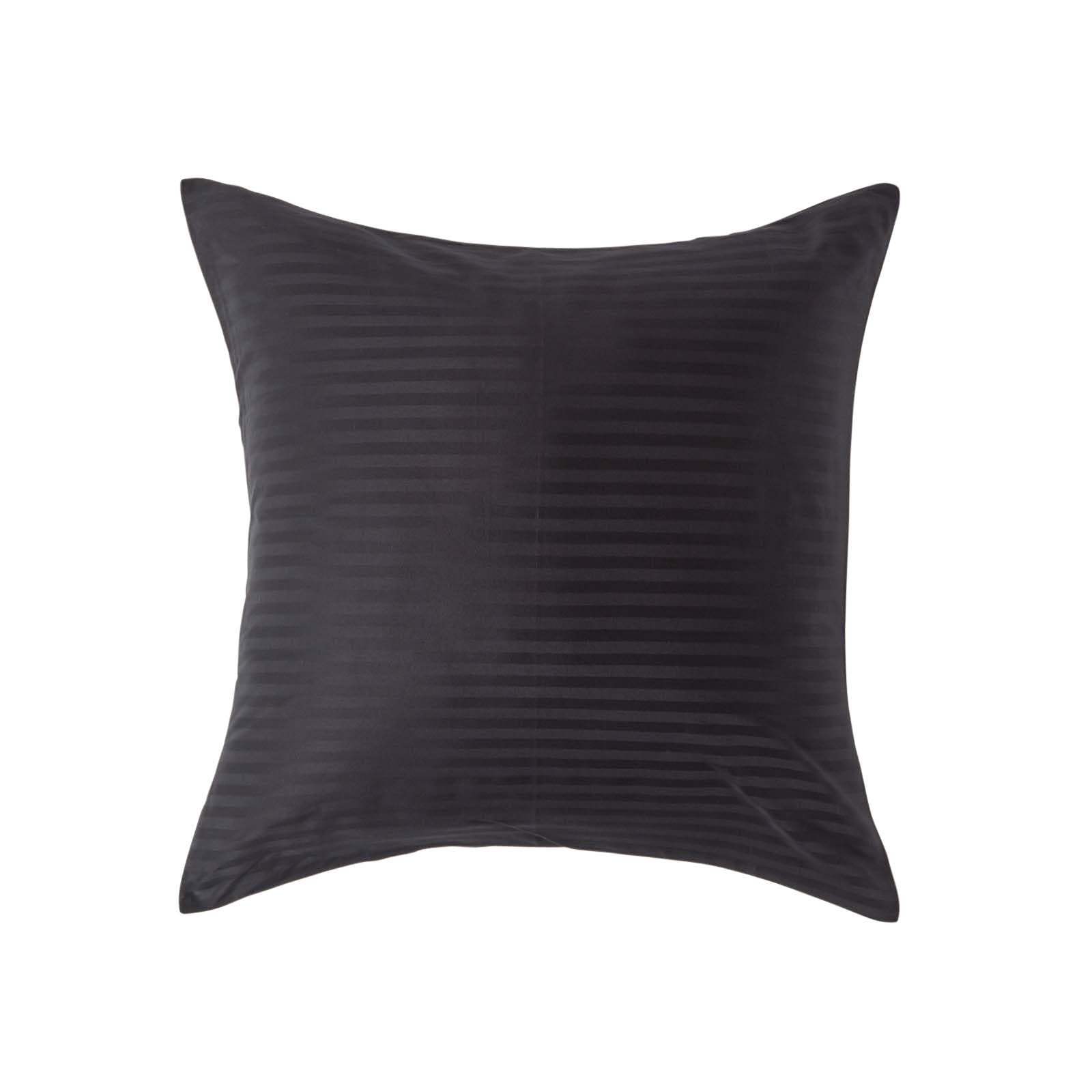 Homescapes Unisex Black Continental Pillowcase Egyptian Cotton 330 Tc, 60 X 60 Cm In