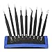 Best Shopper - Precision Anti-Static Stainless Steel 9 in 1 Tweezers Kit Set for Electronics/Jewelry-Making/Laboratory Work/Hobbies