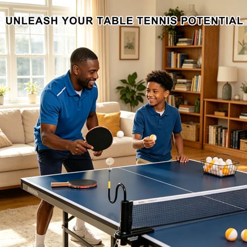 Image of 3 PCS Set Table Tennis Set, for Home Practice, Solo Training Equipment with Table Tennis Balls, Compact Design for Apartments and Offices