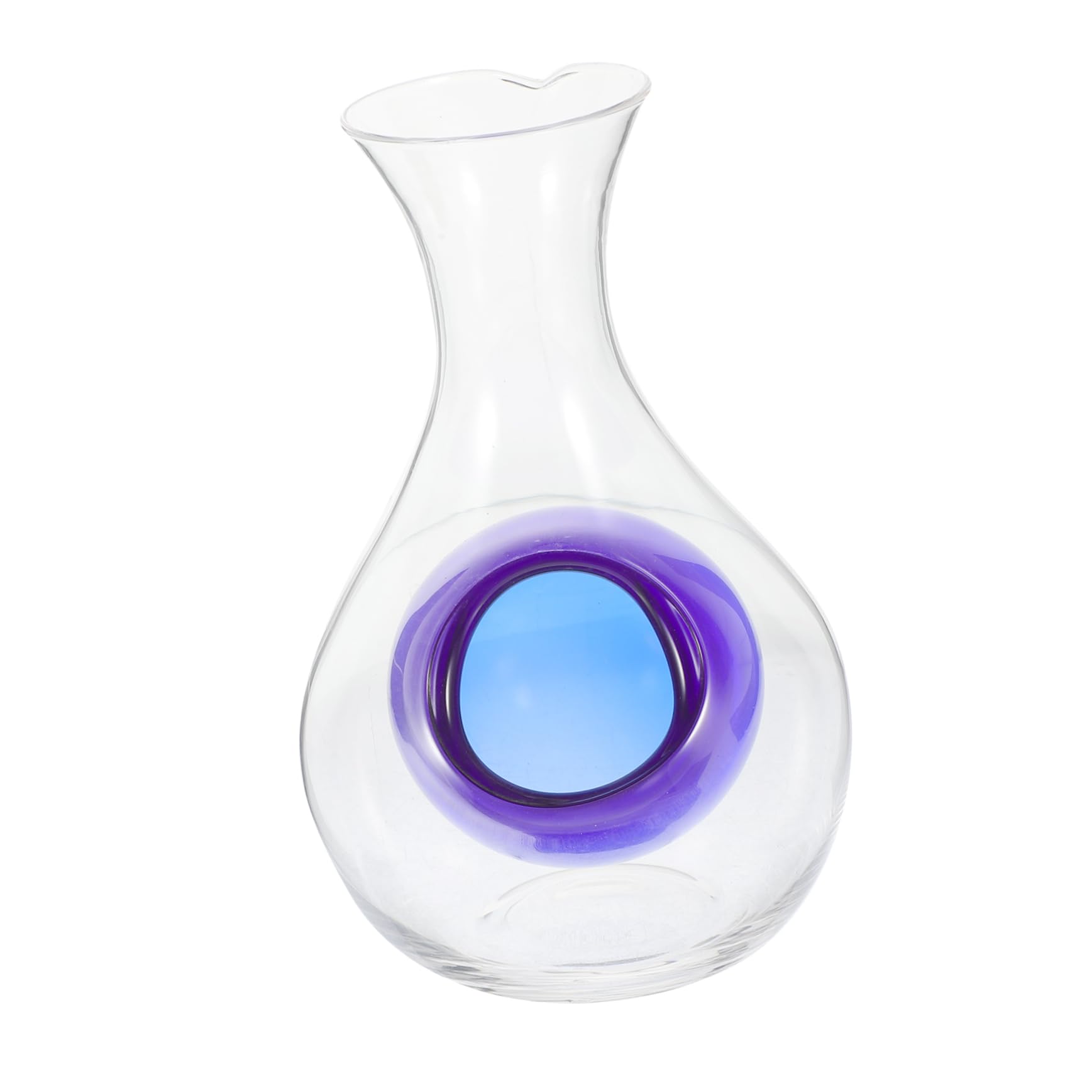 Unomor Glass Wine Dispenser Wine Decanters Beverage Cooler Fast Decanter Sake Server Bottle Wine Decanter Ice Pocket Whiskey Decanter Sake with Ice Pocket Men Bar Ice Pop Bags Carafe Blue