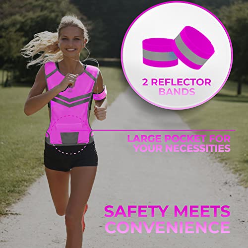 247 Viz Reflective Running Vest – Reflective Vest Running at Night for Walkers, Women & Men. High Visibility Reflective… - Image 3