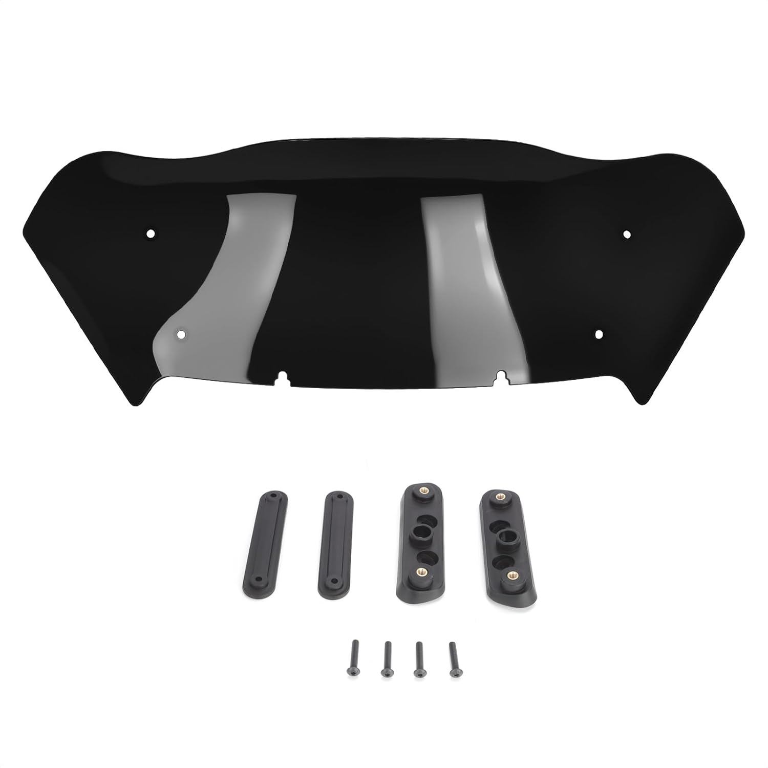 8" Upgrade Wave Windshield for Harley Davidson Touring CVO Street Glide FLHXSE 2023 2024 FLHX/I 2024 Durable Windscreen Wind Deflector (Black)