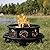 Verdeluxe 43 Inch Octagonal Fire Pit with Cooking Grill,Outdoor Wood Burning Fire Pit for Camping Outside Picnic Bonfire,Heavy Duty Firepit for Backyard Garden Patio