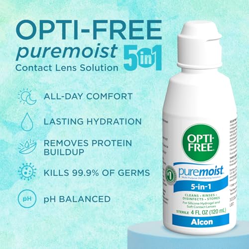 Image of Opti-free Puremoist Multi-Purpose Contact Lens Cleaning and Disinfecting Solution, 4 Fl Oz