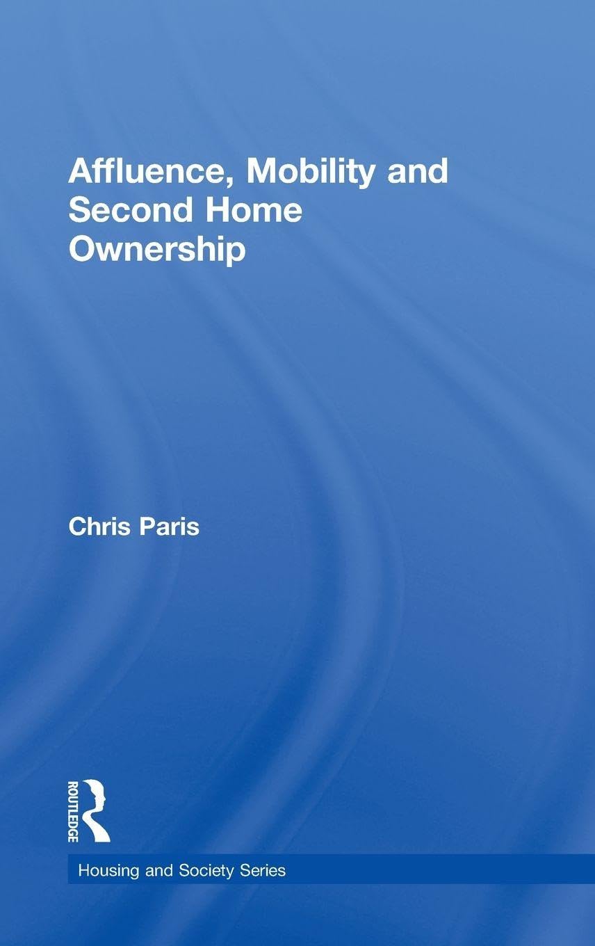 Affluence, Mobility and Second Home Ownership : étude démographique