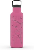 Vista 75 de Well Told Botella de agua aislada con mapa de Washington DC grabado, botella de acero inoxidable grabada (21 onzas, blanco) botella aislada de mapa