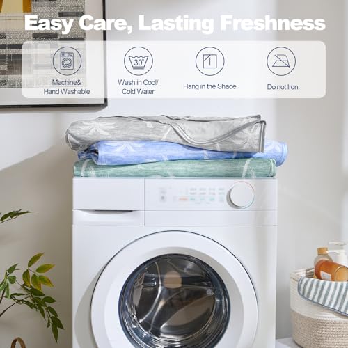 VK·living Kühldecke für Bett & Hitzegeplagte – Doppelseitige Kühlende Decke mit Q-Max> 0,5 und Tropenmuster… – Ansicht 9