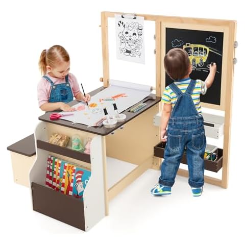 Bureau Enfants COSTWAY 2 en 1 Cover