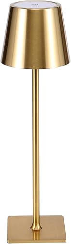 Lámpara de mesa LED inalámbrica, 3 colores de atenuación continua, lámparas de mesa táctiles recargables de 5000 mAh para dormitorios, lámpara de