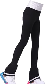 Youthful flying Mujeres Pantalones Patinaje Artístico Alta Elasticidad Hielo Mallas Patinaje Pantalones Entrenamiento Patinaje Adultos y Niños(Size:XL,Color:Blanco)