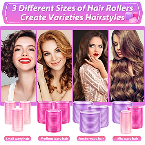 29Pcs Jumbo Hair Curlers Rollers Cludoo Big Hair Rollers With 18 Pcs Hair Rollers 10Pcs Stainless Steel Duckbill Clip And 1Pc Hair Comb, Hair Rollers Volume For Long Medium Short Salon Diy Hairstyles #TOP3