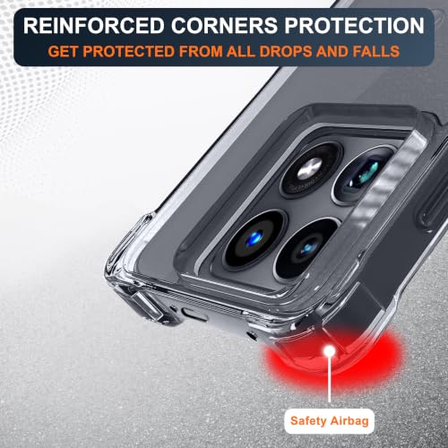 Image of CEDO Cover for Moto Edge 70 Ultra (5G) | Camera Protection Shockproof Bumper-Edge | 360 Degree Protection Acrylic Crystal Clear TPU+PC | Transparent Back Case Backcover (Transparent)