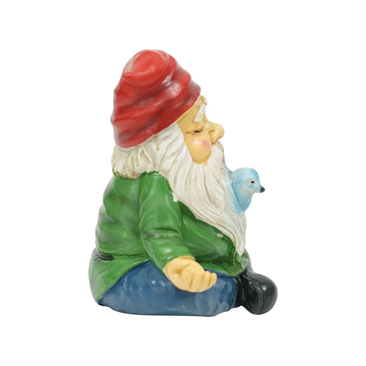 EraSpooky Statua di gnomi in resina da 15,2 cm, decorazione per esterni, sculture novità, decorazioni per cortile, patio, prato, regali divertenti per vacanze da giardino