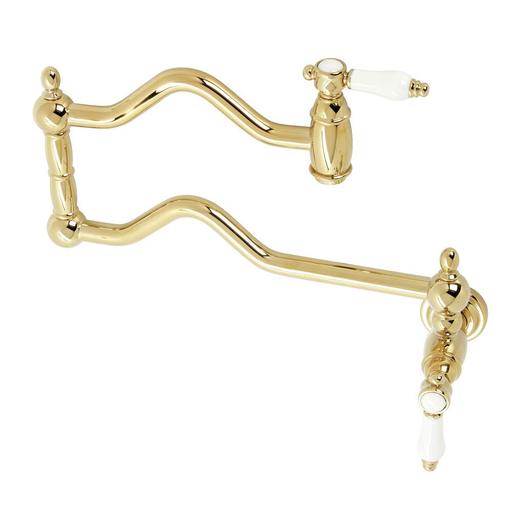 Remplisseur de casseroles pot filler Kingston Brass, élégance en laiton poli Bel-Air