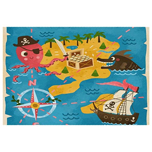 Sets de table pieuvre rétro lavables pour protéger votre table de la chaleur