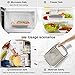 Amathley Bento Box Adult Lunch Box Kids,Lunch Containers for Adults/Kids/Toddler,5 Compartments Bento Lunch Box with Sauce Vontainers,Microwave & Dishwasher & Freezer Safe,BPA-Free(White)