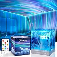 PIKOY Northern Lights Aurora Projector Light, 18 Colors Lighting Galaxy Projector Sensory Lights, Remote Timer Night Light Projector Lava Lamp, Led Lights for Bedroom Accessories Cool Stuff Gifts