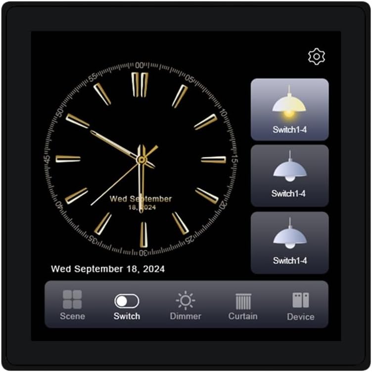 Tuya Smart Control Panel Smart Control Panel Touch Screen Panel Switch Zigbee Intelligent Home Wall Push Light Switch Black
