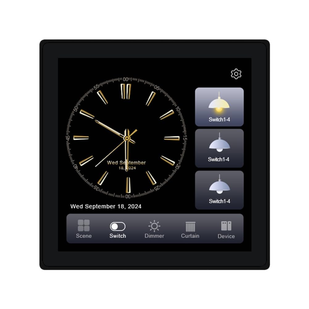 Tuya T3e Pro Control Panel Control Panel dotykowy Zigbee Inteligentny Home Wall Push Light Switch Czarny
